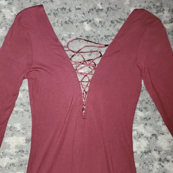Forever 21 || Deep V Neck Bodycon Dress || Small - Picture 2 of 9